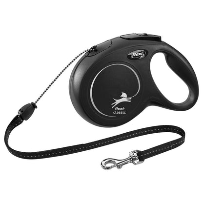 flexi CLASSIC - M - Seil-Leine - 8 Meter - schwarz