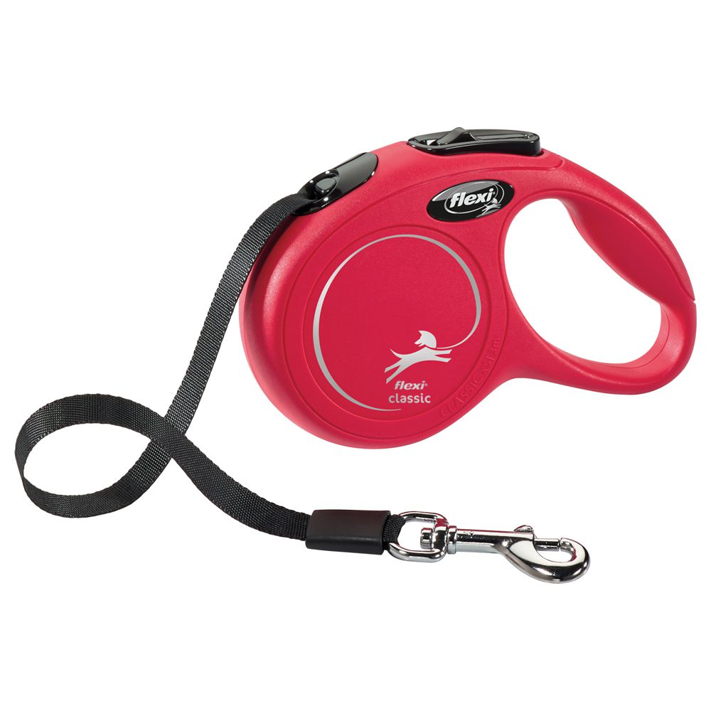 flexi CLASSIC - XS - Gurt-Leine - 3 Meter - rot