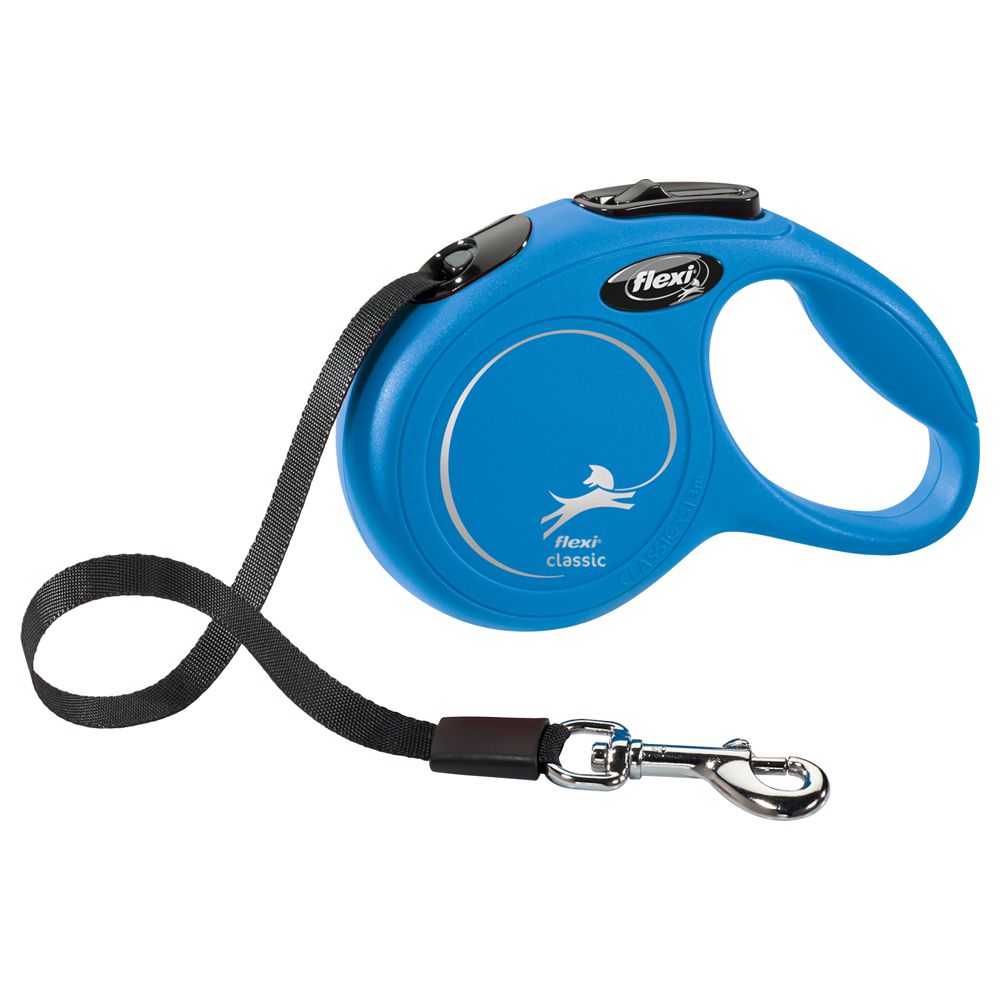 flexi CLASSIC - XS - Gurt-Leine - 3 Meter - blau