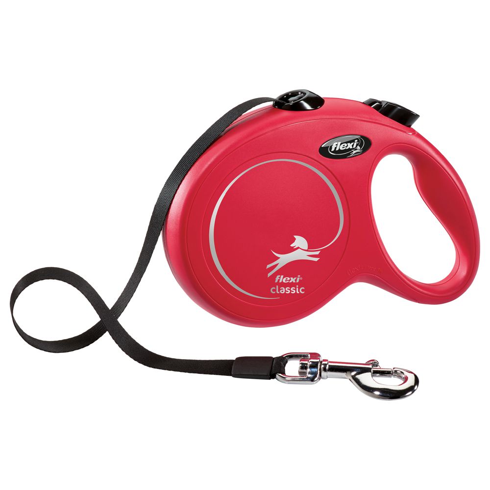flexi CLASSIC - L - Gurt-Leine - 5 Meter - rot