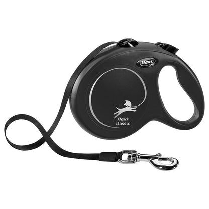 flexi CLASSIC - L - Gurt-Leine - 5 Meter - schwarz
