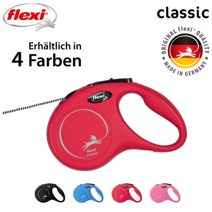 flexi CLASSIC - S - Seil-Leine - 5 Meter - Hundeleine Roll-Leine Flexileine