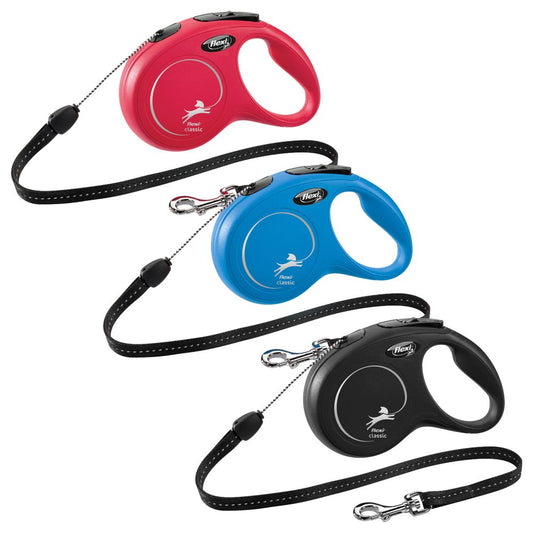 flexi CLASSIC - S - Seil-Leine - 8 Meter - Hundeleine Roll-Leine Flexileine