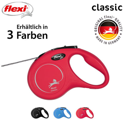 flexi CLASSIC - S - Seil-Leine - 8 Meter - Hundeleine Roll-Leine Flexileine
