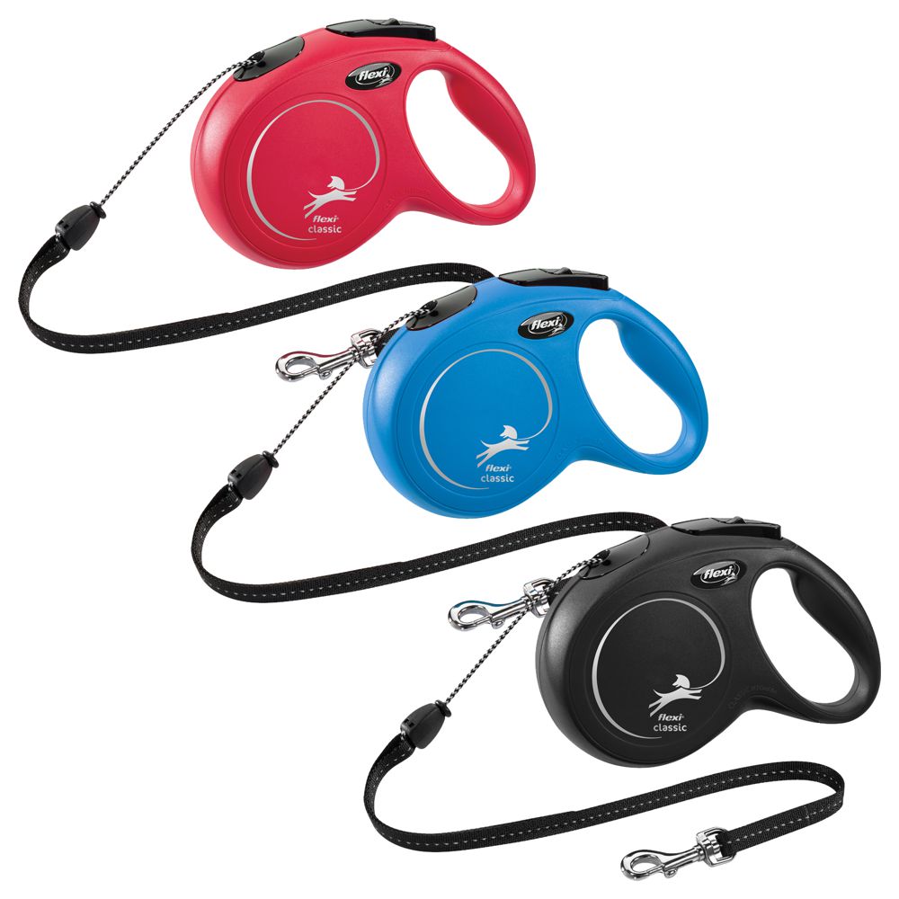 flexi CLASSIC - M - Seil-Leine - 8 Meter - Hundeleine Roll-Leine Flexileine
