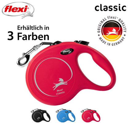 flexi CLASSIC - L - Gurt-Leine - 8 Meter - Hundeleine Roll-Leine Flexileine