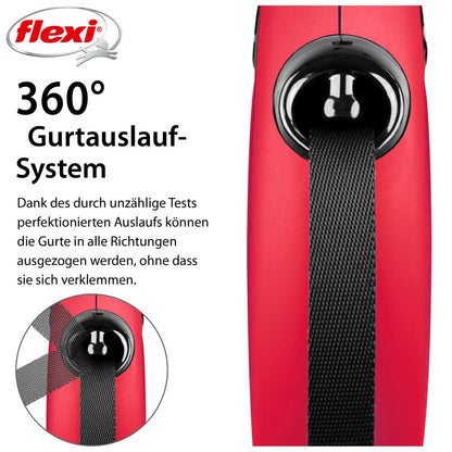 flexi CLASSIC - L - Gurt-Leine - 8 Meter - Hundeleine Roll-Leine Flexileine