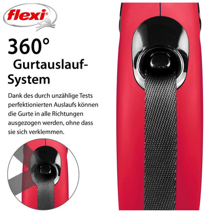 flexi CLASSIC - XS - Gurt-Leine - 3 Meter - Hundeleine Roll-Leine Flexileine