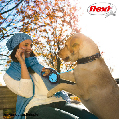 flexi NEON - S - Gurt-Leine - 5 Meter - Hundeleine Roll-Leine Flexileine