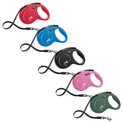 flexi CLASSIC - M - Gurt-Leine - 5 Meter - Hundeleine Roll-Leine Flexileine