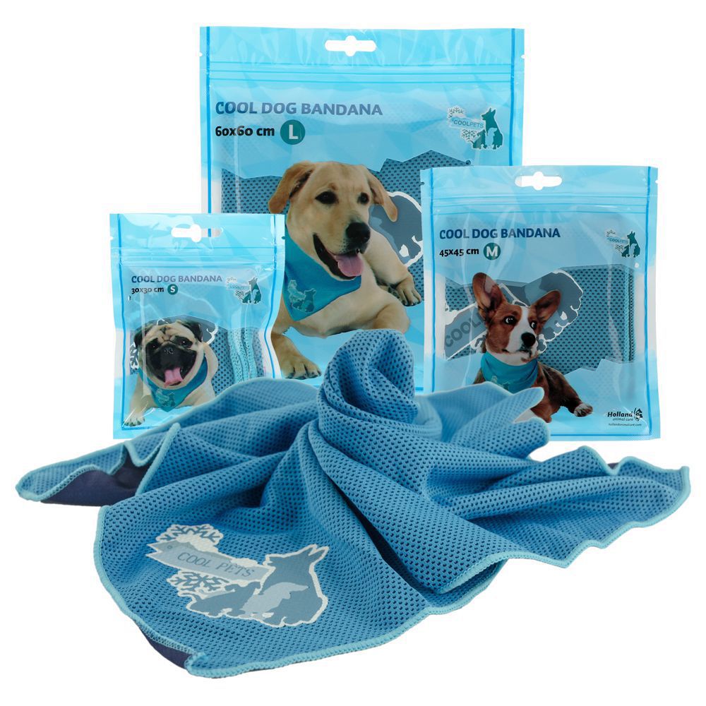 CoolPets Bandana Kühltuch - 3 Größen - Kühl-Halstuch - kühlendes Tuch für Hunde