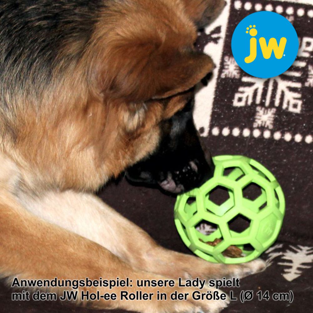 JW Hol-ee Roller Ball - Gitterball - Hundespiel Kauspielzeug Snackball Gummiball