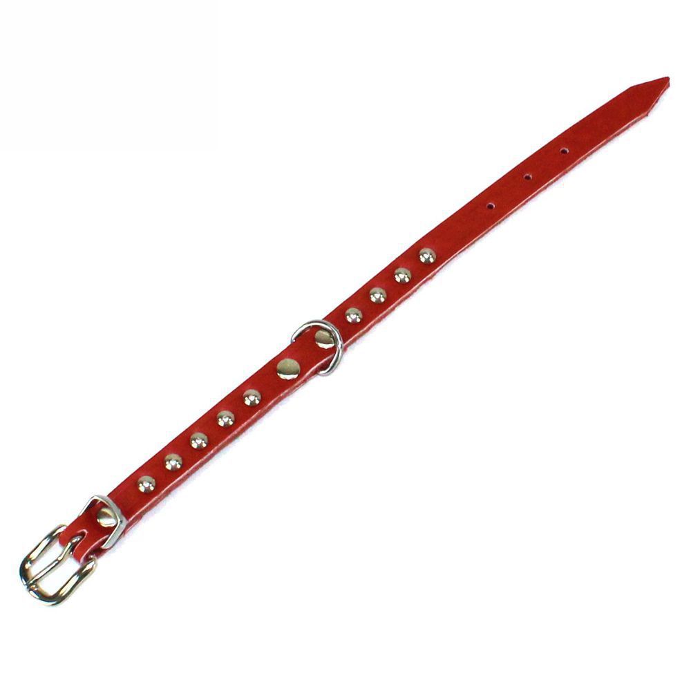 Karlie Leder-Halsband RONDO - 24 cm / rot