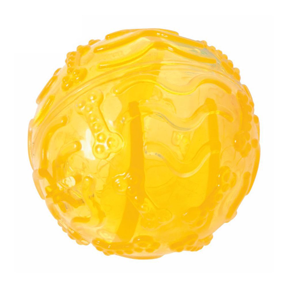 Karlie Labyrinth Snackball 8 cm - blau gelb rosa TPR Gummi Futterball Leckerli