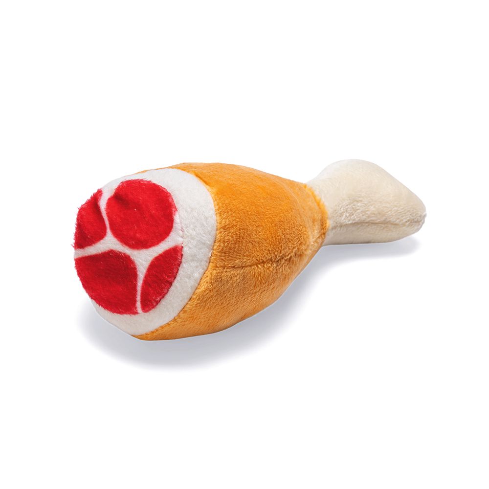 Karlie Plüsch-Hundespielzeug KEULE - 14 cm / beige