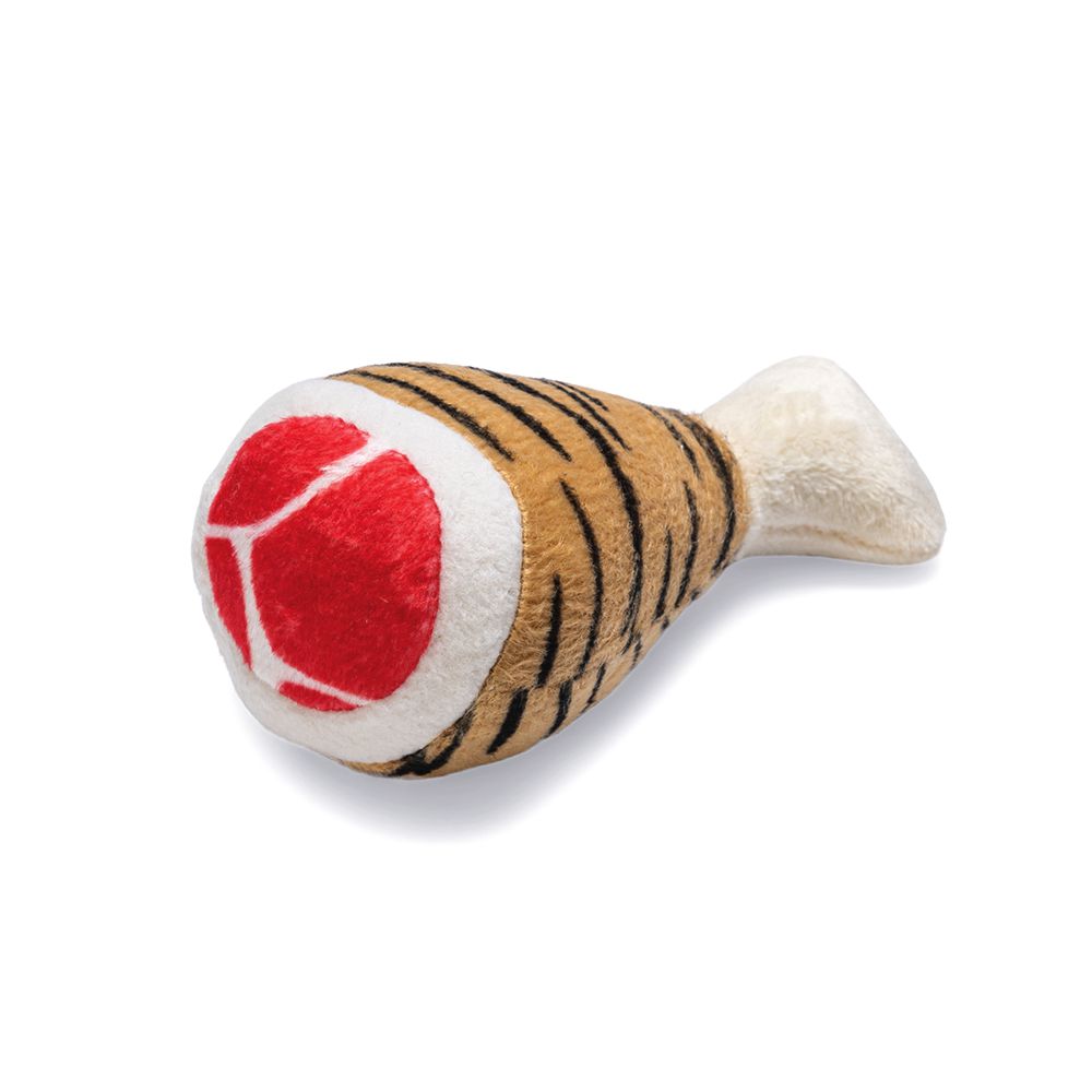 Karlie Plüsch-Hundespielzeug KEULE - 14 cm / gestreift