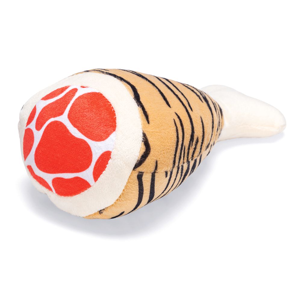 Karlie Plüsch-Hundespielzeug KEULE - 21 cm / gestreift