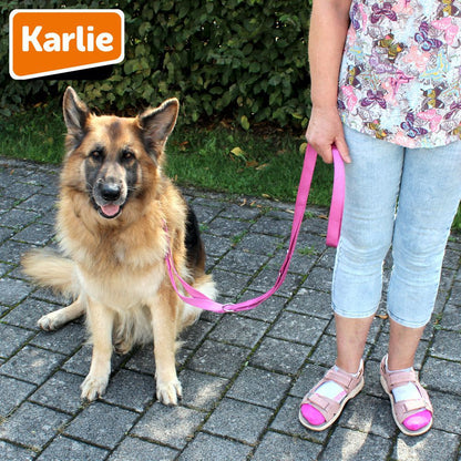 Karlie Führleine ART SPORTIV PLUS - pink - 250 cm - 25 mm - Nylon Hundeleine