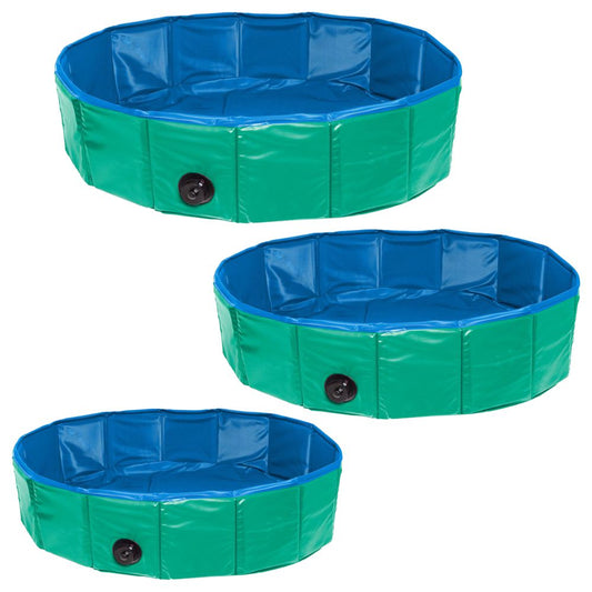 Karlie DOGGY POOL 80/120/160 cm Durchmesser - blau/grün - Hundepool Swimmingpool