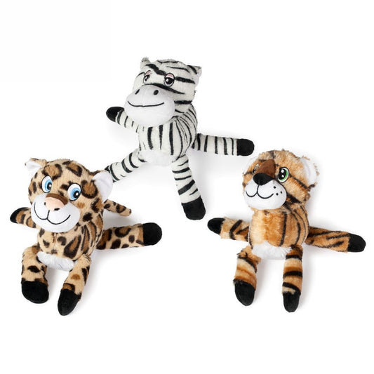 Karlie Plüsch-Hundespielzeug Leopard/Tiger/Zebra Spielzeug Kuscheltier Quitschie