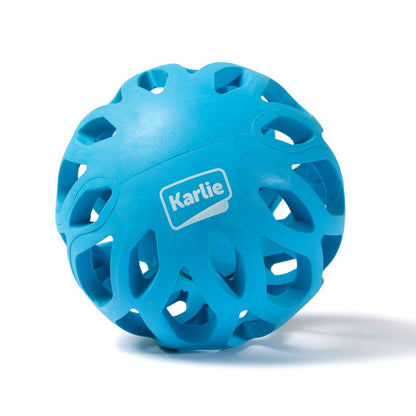 Karlie Vollgummi-Hundespielzeug Gitterball - Apportierspielzeug Ball Gummiball