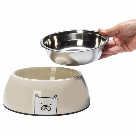 Karlie Hundenapf ELIZE Edelstahl - hellgrau - Fressnapf Futternapf Wassernapf