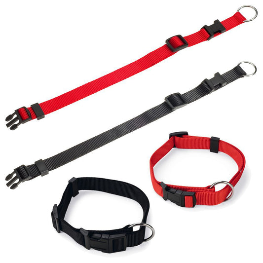 Karlie Halsband ART SPORTIV BASIC - XS/S/M/L - rot schwarz - Nylon Hundehalsband