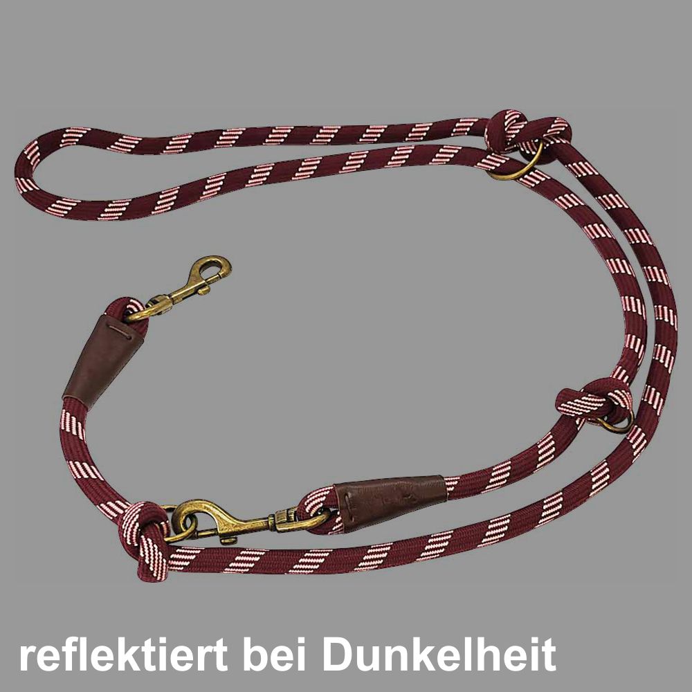Nobby Führleine SPORTY - 200 cm - 13 mm rund - reflektiert - Nylon Hundeleine