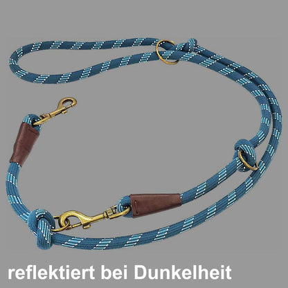 Nobby Führleine SPORTY - 200 cm - 13 mm rund - reflektiert - Nylon Hundeleine
