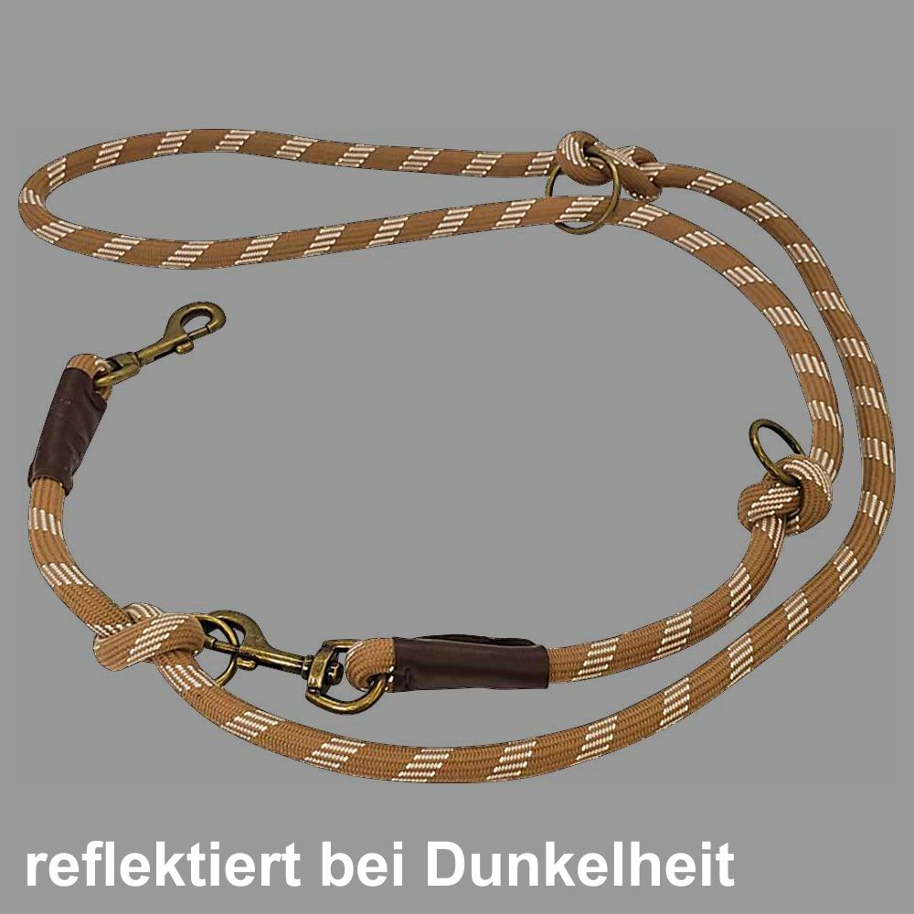 Nobby Führleine SPORTY - 200 cm - 13 mm rund - reflektiert - Nylon Hundeleine