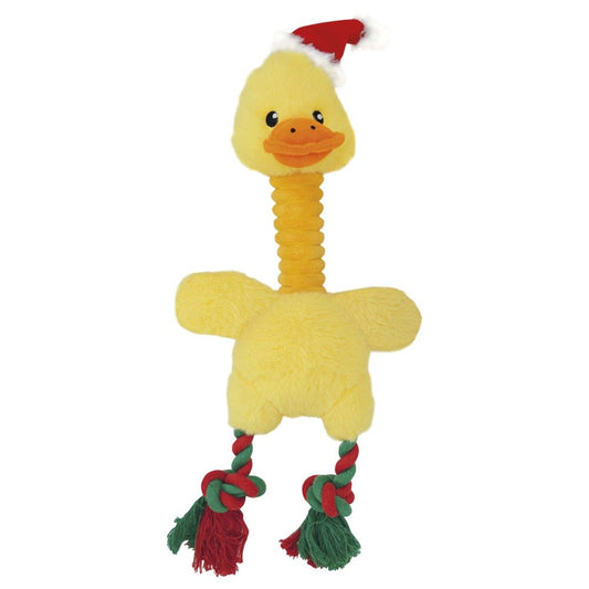 Nobby XMAS Plüsch Weihnachtsente 48 cm - Hundespielzeug mit Schnatterstimme