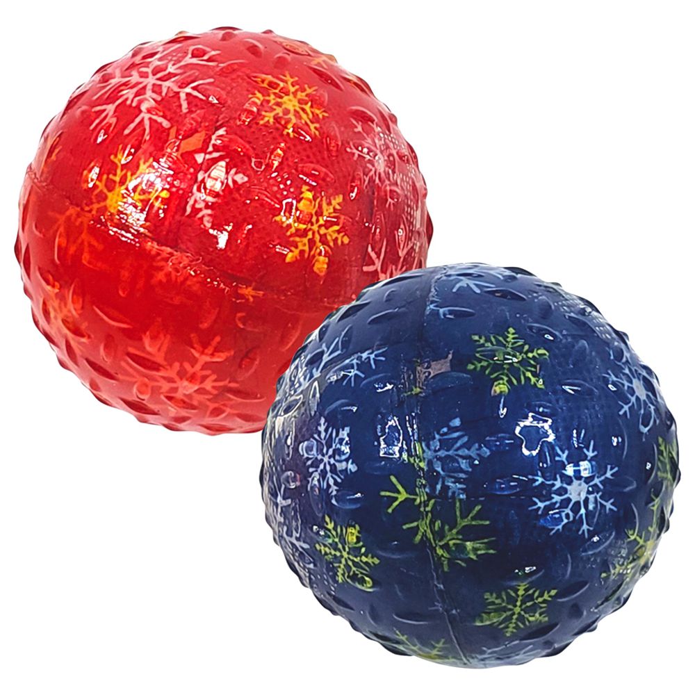 Nobby XMAS - TPR Ball Schneeflocke - 8 cm - Gummiball Apportierspiel Squeaker