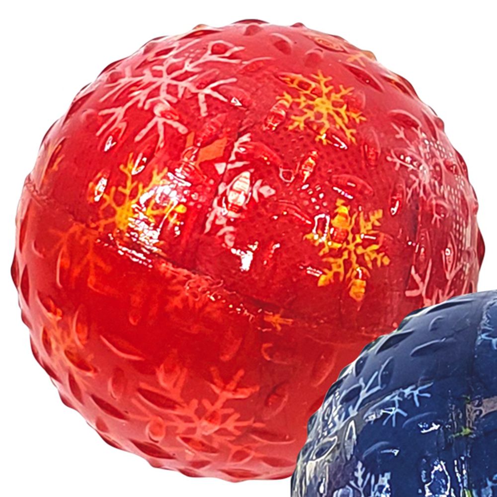 Nobby XMAS - TPR Ball Schneeflocke - rot