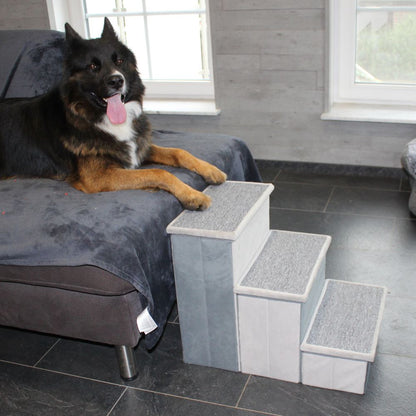 Nobby Hundetreppe SCADA - 44 cm hoch - Tiertreppe für Hunde und Katzen bis 50 kg
