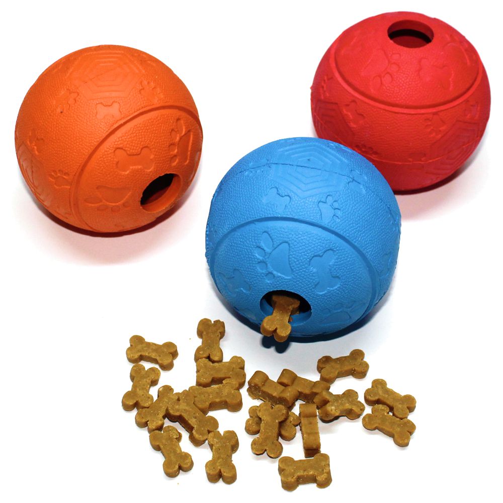 Nobby Gummi Snackball - 8 cm - Beschäftigungsball - Futterball - Snack Leckerli