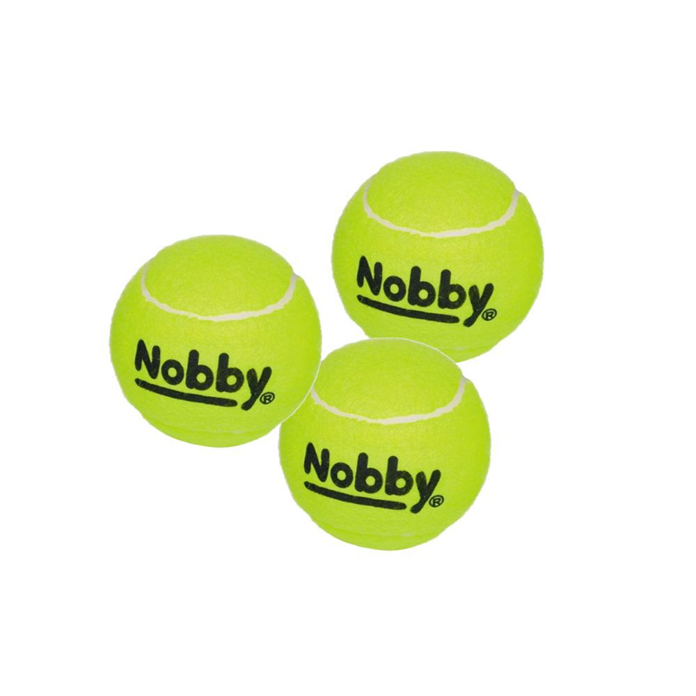 Nobby Tennisball - gelb - Größe XS - 3er - mit Squeaker