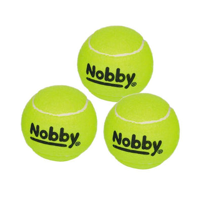 Nobby Tennisball - gelb - Größe S - 3er - mit Squeaker