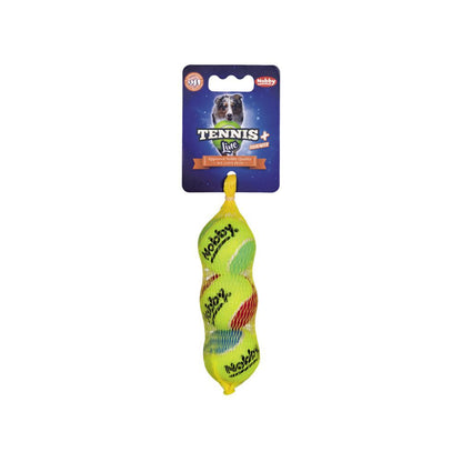 Nobby Tennisball - bunt - Größe XS - 3er - mit Squeaker