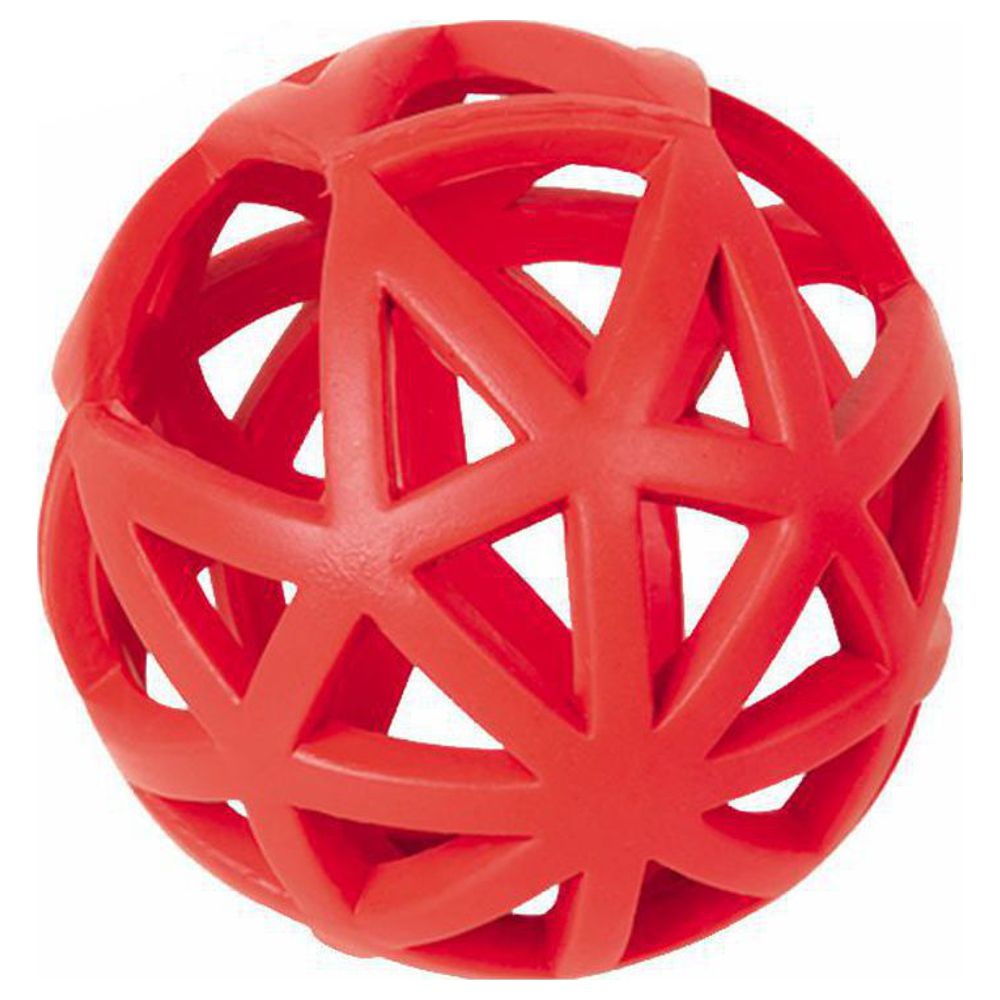 Nobby Vollgummispielzeug Gitterball - 9 cm - Snackspielzeug Ball Gummiball