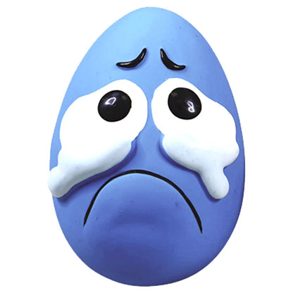 Nobby Latex EMOTION EGG - 10 cm - Ei mit Gesicht - Hundespielzeug Apportierspiel quietscht
