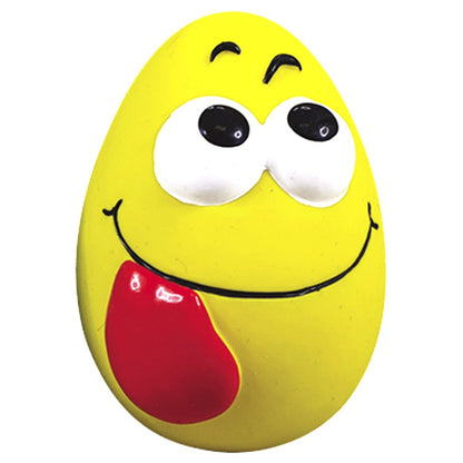Nobby Latex EMOTION EGG - 10 cm - Ei mit Gesicht - Hundespielzeug Apportierspiel quietscht