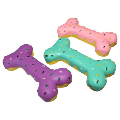 Nobby Latex-Knochen DESSERT - 19 cm - Hundespielzeug Apportierspiel duftet quiet