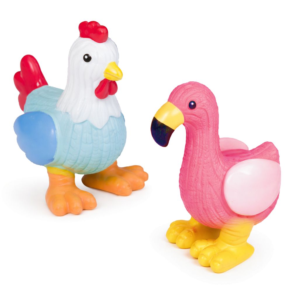 Nobby Latex Hundespielzeug - Flamingo/Hahn - Apportierspiel Tierfigur quietscht