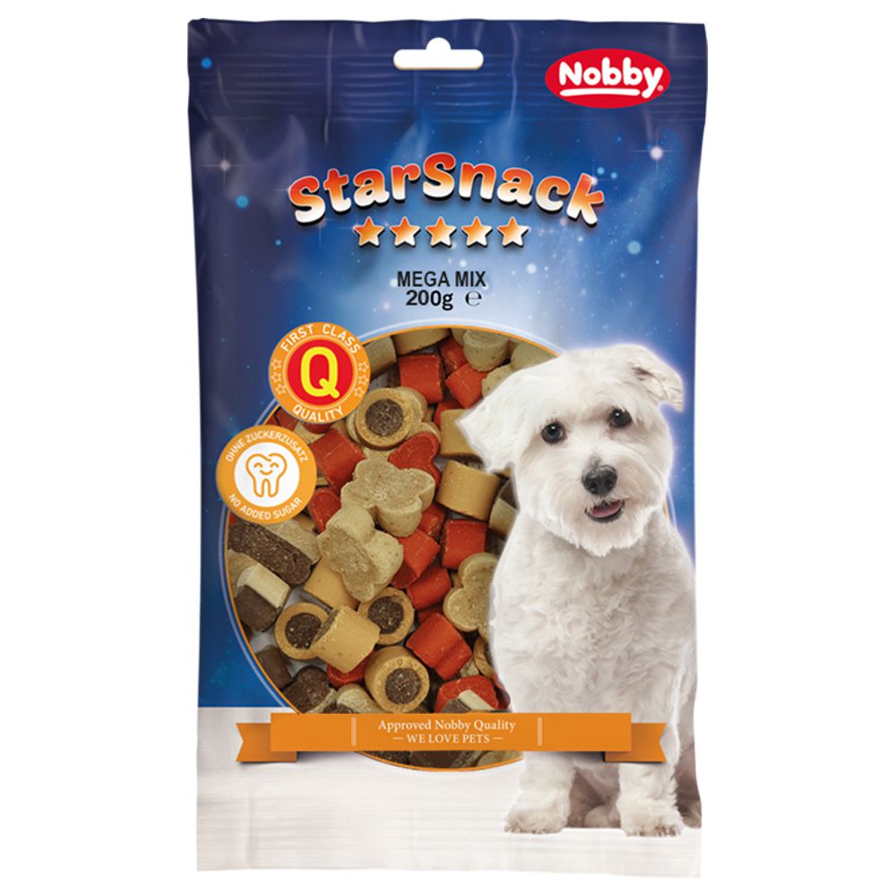 Nobby StarSnack MEGA MIX - 200 g - weiche Leckerli - Soft-Snacks - Hundesnacks
