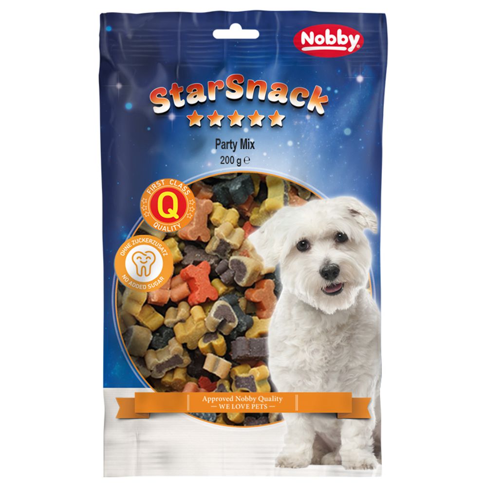 Nobby StarSnack PARTY MIX - 200 g - weiche Leckerli - Soft-Snacks - Hundesnacks