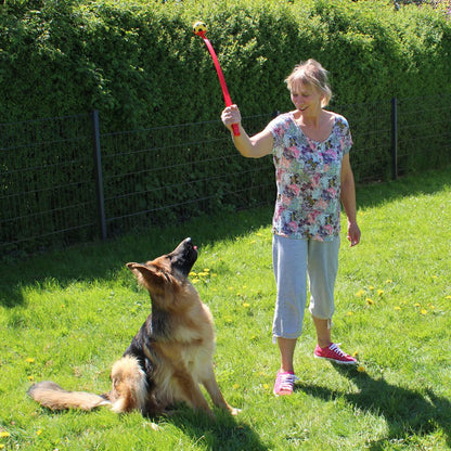 Nobby Ballwerfer - 63 cm lang - Ballschleuder mit Tennisball - gelb - Launcher