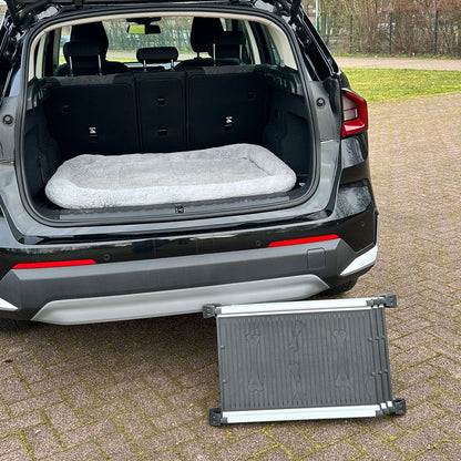 Nobby Aluminium Teleskop-Rampe - bis 90 kg - 158x42 cm - Hunderampe Hundetreppe