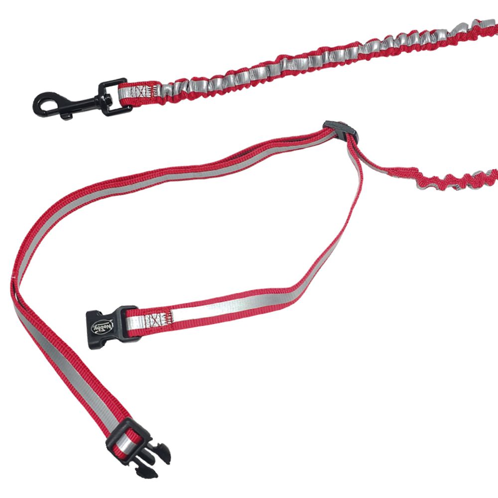 Nobby Joggingleine ELASTIC mit Hüftgurt - Walkingleine Sportleine elastisch