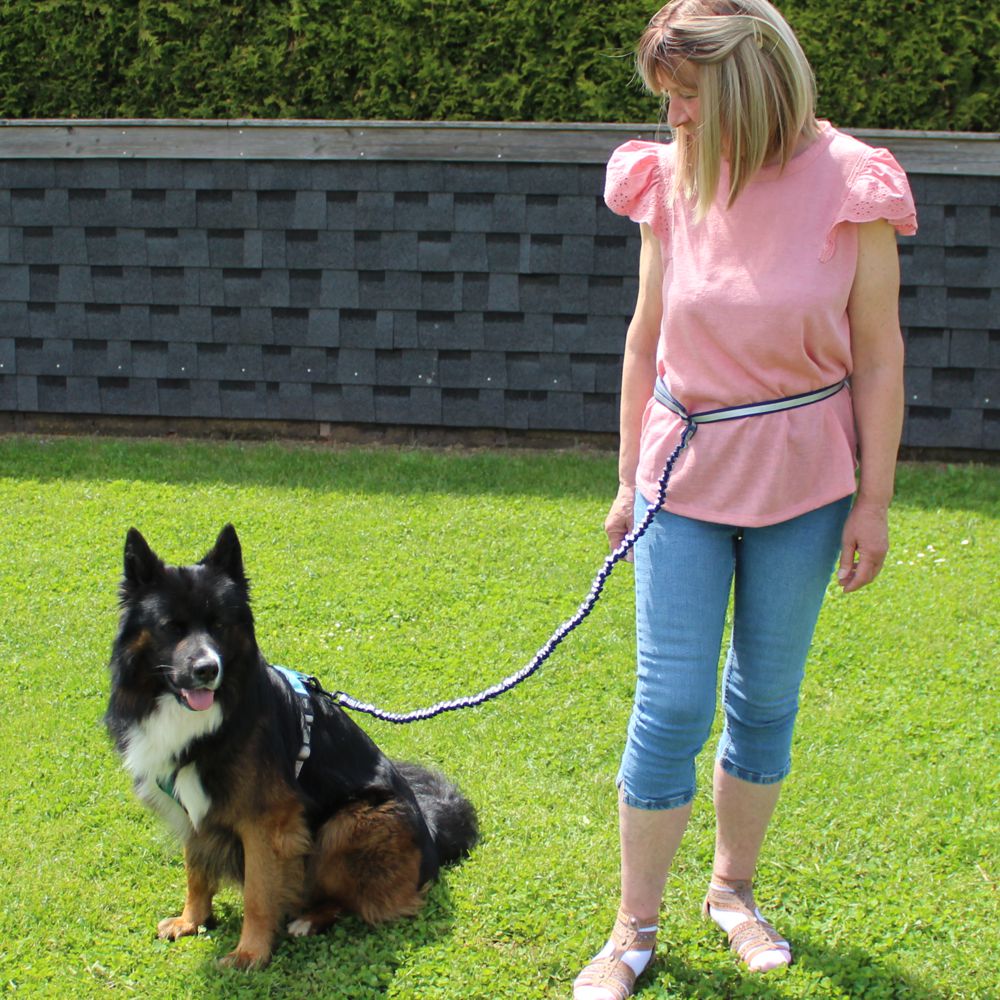 Nobby Joggingleine ELASTIC mit Hüftgurt - Walkingleine Sportleine elastisch