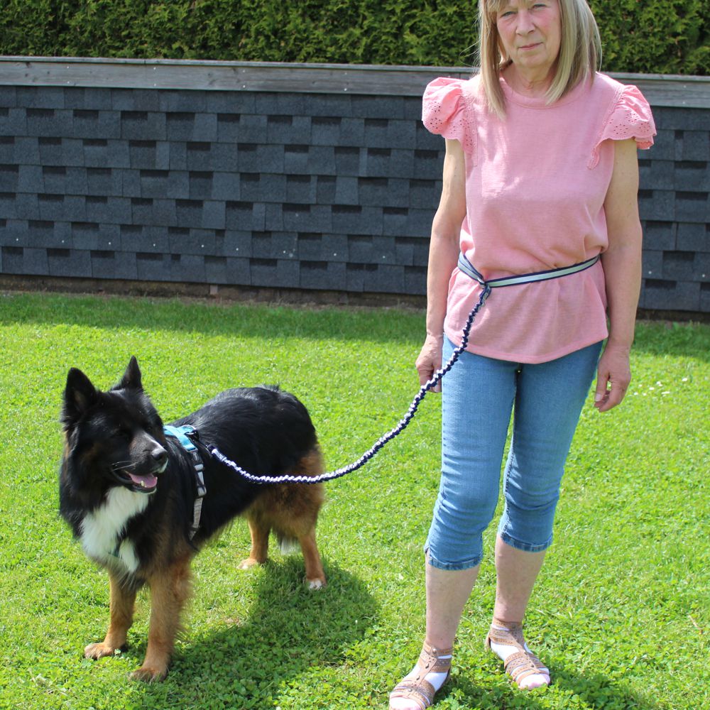 Nobby Joggingleine ELASTIC mit Hüftgurt - Walkingleine Sportleine elastisch
